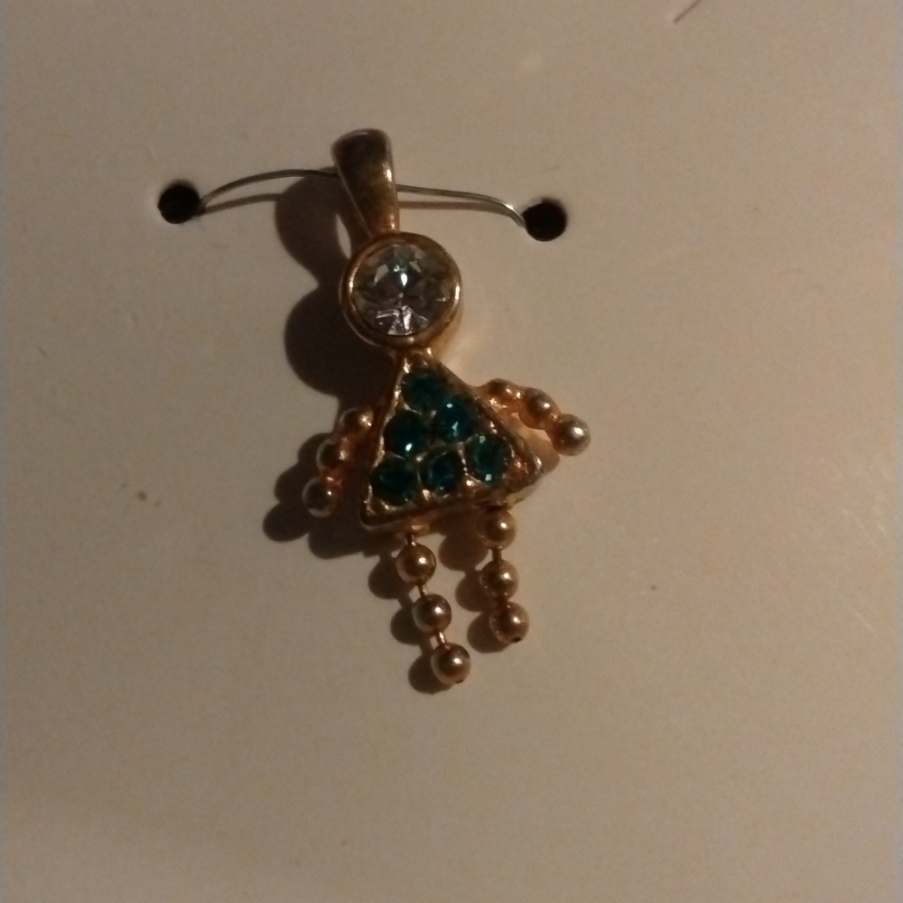 May, Girl Charm With Green Stones